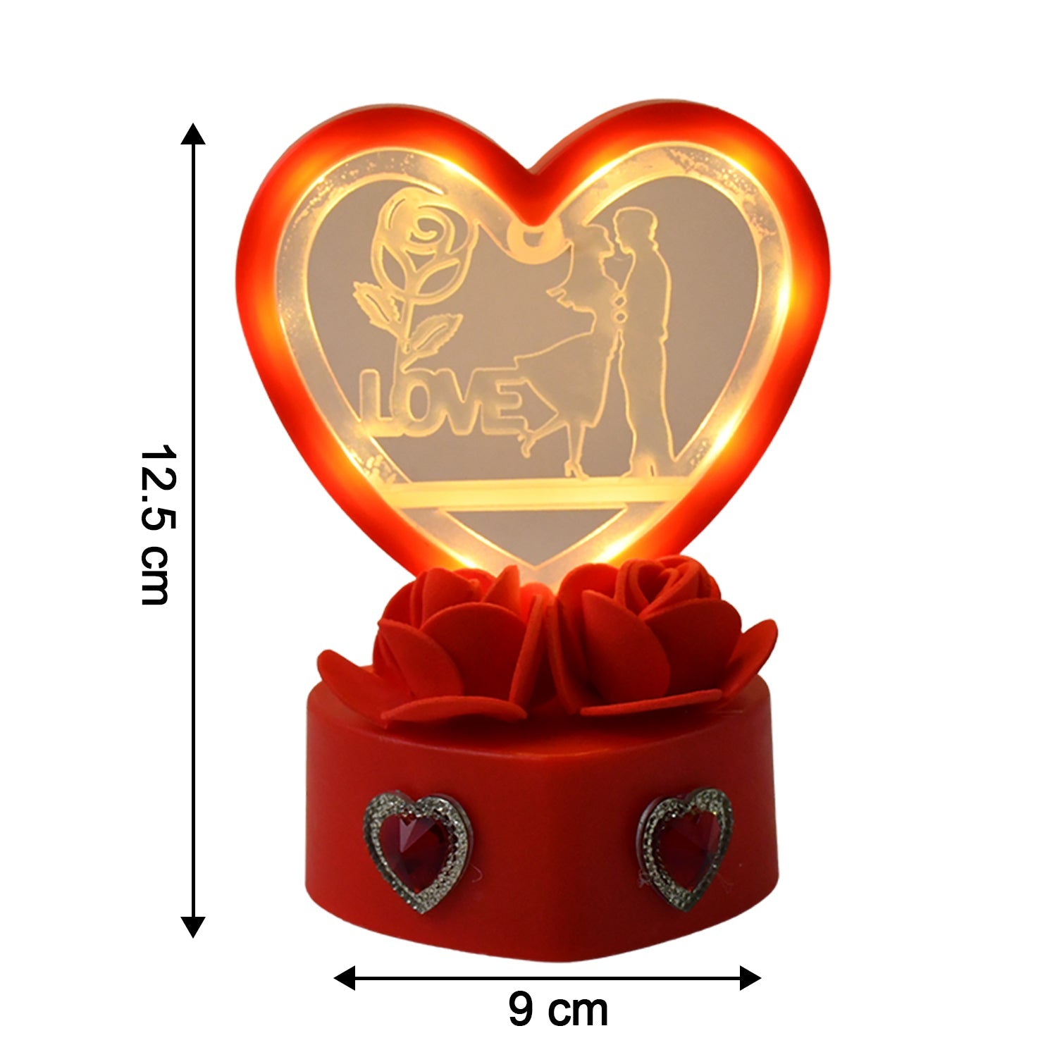 Heart-Shaped Love Couple Decorative Showpiece (1 Pc) Heart-Shaped Love Couple Decorative Showpiece (1 Pc)